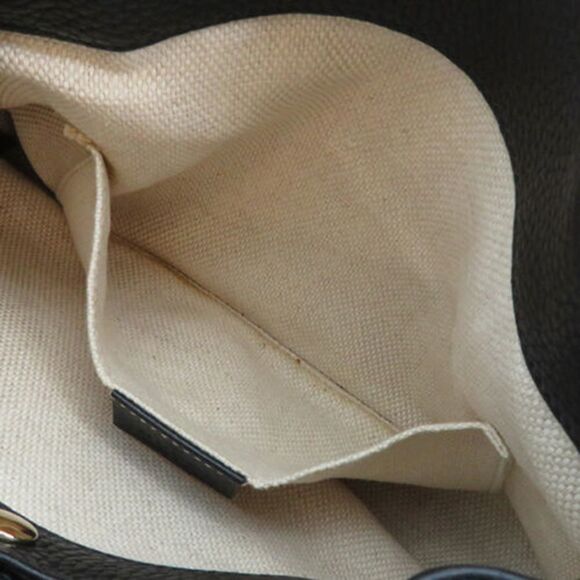 Gucci Shoulder Bag Soho Chain Tote Black Leather Interlocking G Tassel - Picture 6 of 6